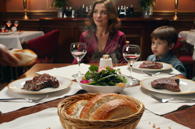 ‘No one ordered for your son,’ my sister said, pushing the bread basket — across the table were $100 steaks for her kids — I just smiled… and one small card laid down made the whole table go pale.